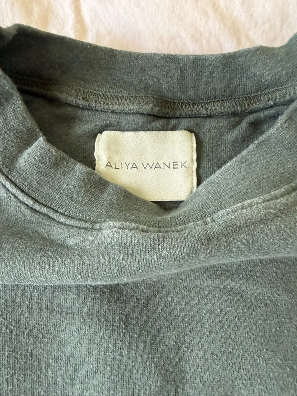 Aliya Wanek Tig sweatshirt in deep green - Picture 2 of 6